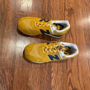 New Balance 574 Yellow and Blue Sneakers